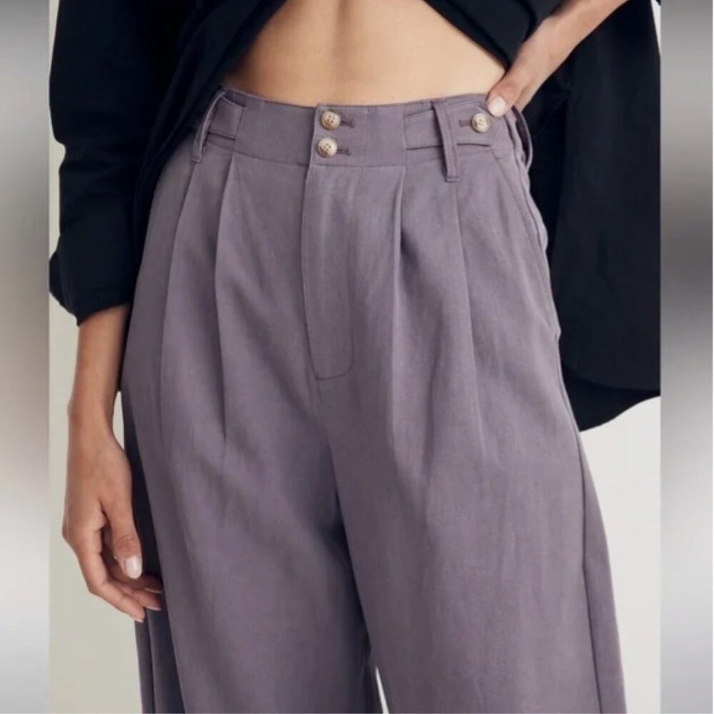 Madewell Black and Gray Wide-Leg Pants - Picture 4 of 12